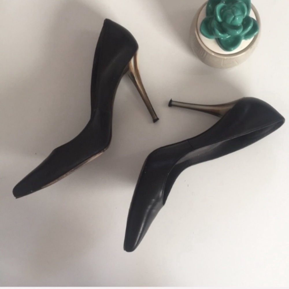 Stuart Weitzman Pointed Toe Heel With Heel Accent - image 3